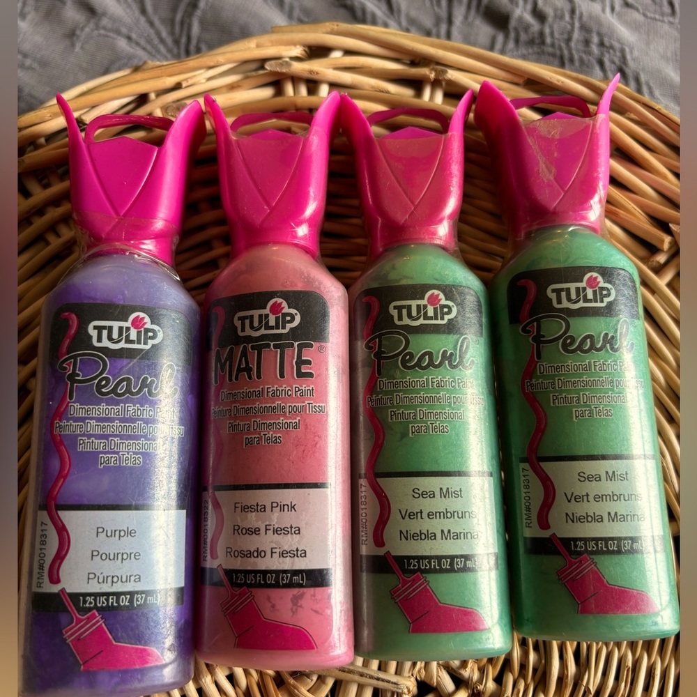 Tulip pearl and matte dimensional fabric paint